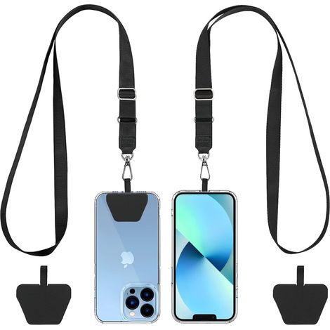 Support de téléphone universel - 2-pack - Bande de serrage réglable avec 2 patchs durables - Support de support de téléphone universel - Support de fixation pour tous les smartphones