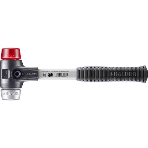 HALDER SIMPLEX Hammer Kunststoff / Weichmetall mit verstärktem Tempergussgehäuse und Glasfaserstiel - D=40 mm - 3769.040 (1/5)