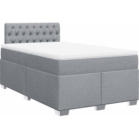Maison Exclusive - Giroletto a Molle con Materasso Grigio Chiaro 120x190cm Tessuto (1/5)