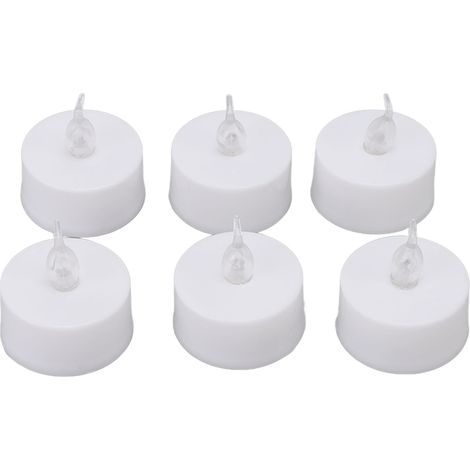 Lot de 12 bougies LED sans flamme avec mèche transparente colorée, accessoires de décoration pour Halloween, les fêtes et les chambres. (1/5)