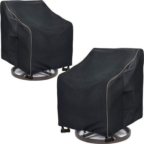 Lot de 2 Housses de Chaise Longue pivotantes, imperméables et résistantes, Housses de Chaise à Bascule pour Meubles d'extérieur (84 x 89 x 98 cm) (1/5)
