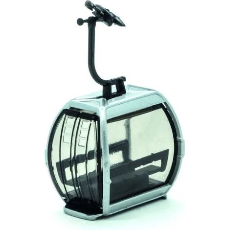 Cabine Omega V10 argentée H0 1:87 (1/5)