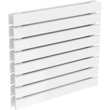 Reina Rione Double Designer Horizontal Radiator 550mm H x 600mm W White (1/5)