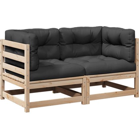 Maison Exclusive - Set Divani Giardino 2 pz con Cuscini in Legno Massello di Pino