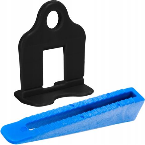SIMPLEFIX Système de nivellement pour carreaux 500 clips noirs 1 mm + 100 coins (1/5)