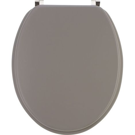 Wirquin – Abattant WC adulte taupe mat – Charnières inox 304 – Haute résistance pour cuvettes standards – 20717957 (1/9)