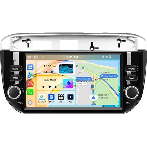 Autoradio, touchscreen, integrazione smartphone, compatibile con Fiat Punto 2012-2015, 4G 64G MIC CAM-a (1/2)