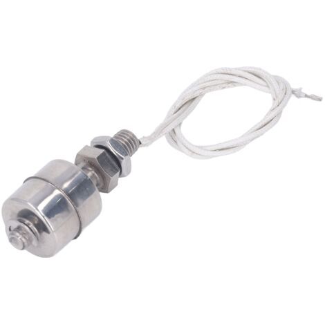 Rosvola Commutateur de contrôleur de niveau de liquide d'eau flottant 5Mpa, capteur de contrôle en acier inoxydable, course de 10mm 0-220V 45mm L. (1/5)