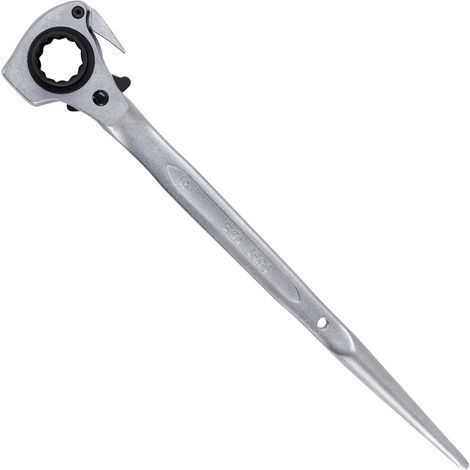 Bgs Technic – Clé de monteur 4 en 1 pour échafaudage – Acier chrome-vanadium – Douilles 19 x 22 mm – Manche percé pour fixation antichute