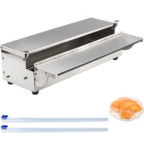 Distributeur Manuel de Film,en Acier Inoxydable Épais,avec 2 lames de Rechange,pour Supermarchés,Grossistes en Fruits (1/5)