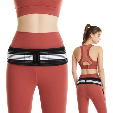 Ceinture lombaire sacro-iliaque homme et femme, soulage sciatique, bassin, douleurs lombaires et jambes, stabilise articulation SI, maintien dos (1/3)