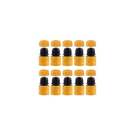 10 Stück Schnellkupplungen 1/2"-Schlauch, Kunststoff-Schlauchverbinder, Gartenschlauchverbinder für Wasserhahnanschluss
