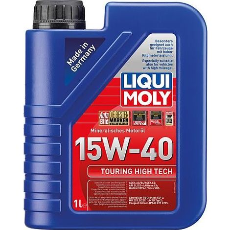 Huile de moteur LIQUI MOLY Touring High Tech SAE 15W-40 contenu 1 litre