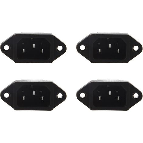 Connecteur d'entrée d'alimentation pour panneau PCB, 4 prises mâles IEC 320 C14 à 3 broches (1/4)