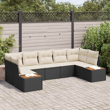 Conjunto de sofás de jardín 7 uds. 7-Número de plazas vidaXL (1/5)