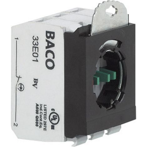 BACO 333E21 Kontaktelement mit Befestigungsadapter 1 Öffner, 2 Schließer  tastend 600 V 1 St.