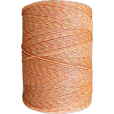 Fil de clôture électrique Basic - jaune/orange - 1000 m, 3 conducteurs
