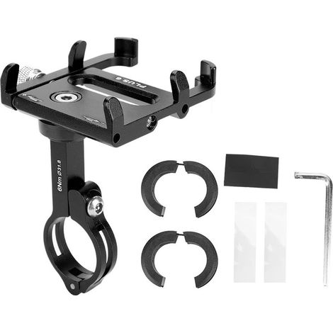 Support téléphone vélo route VTT GUB PLUS 6, rotatif 360°, noir, pour guidon, étanche, facile à installer (1/5)