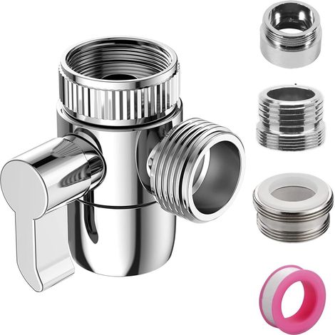 Vanne de commutation 3 voies pour robinet 3 voies - Adaptateur vanne de commutation avec adaptateur pour robinets M22 M24 G1/2 (1/5)