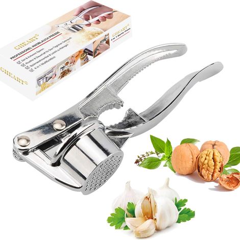 Presse Ail, Concasseur à ail, Garlic Press, Manuelle d'ail d'acierinoxydable de Presse d'ail, Inoxydable Presse-Fruits Manuelle d'ail d'acier Inoxydable de Presse d'ail (1/5)