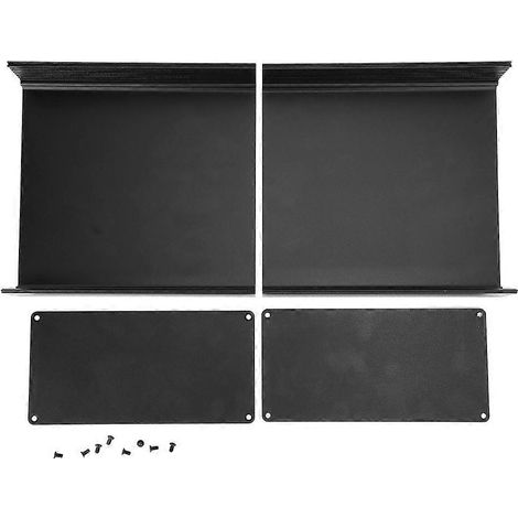 Aluminium-Projektgehäuse, mattschwarz, DIY-PCB-Anschlusskasten mit Kühlkörperableitung, 80 x 160 x 170 mm