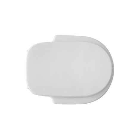 Abattant WC pour GSI Vase Cadore 42-45 x 36 cm abattant WC blanc avec charnie'res re'glables et sie'ge en fonte de bois
