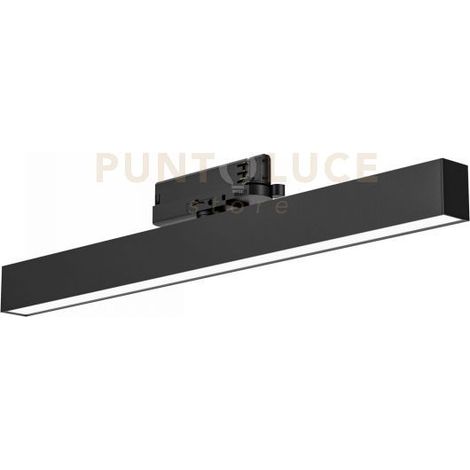 Reglette LED GFA 28W per Binario Trifase 4000K 2259lm Fascio 38° Alluminio Nero Opaco - Gealuce
