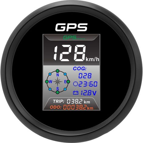 85-mm-Digital-GPS-Tachometer, Anzeige in Meilen pro Stunde/Kilometer pro Stunde, LED-Hintergrundbeleuchtung, beschlagfrei, wasserdicht (IP67), 9–32 V, für Boote, Yachten, Autos, Motorräder, 910-00270 (1/5)