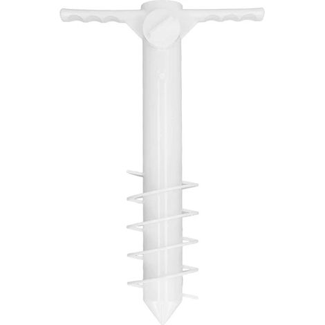 Jeffergarden Ancrage de Sable pour Parasol de Plage, Support de Parapluie Multifonction Sécurisé avec Base de Parasol D'extérieur Robuste avec Tarière à Vis D'ancrage au Sol pour Parc Aquatique de Pel (1/5)