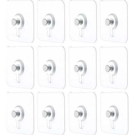Set mit 12 selbstklebenden Bilderrahmenclips, kein Bohren erforderlich. Wandmontage ohne Bohren. – AquaForge (1/5)