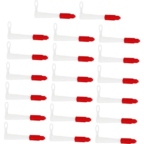 Buses de Calfeutrage en Silicone, Lot de 20, avec Bouchons Rouges Buse Applicateur Joint Silicone, Grosse Souplesse, Limite les Fuites, pour Tubes de Silicone (1/5)