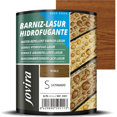 JOVIRA PINTURAS Impregnante legno, (750 ml Quercia), Lasur idrorepellente protettivo satinato all'acqua protegge, decora e impreziosisce tutti i tipi di legno.(750 Millilitri, Quercia). E-13 (1/3)
