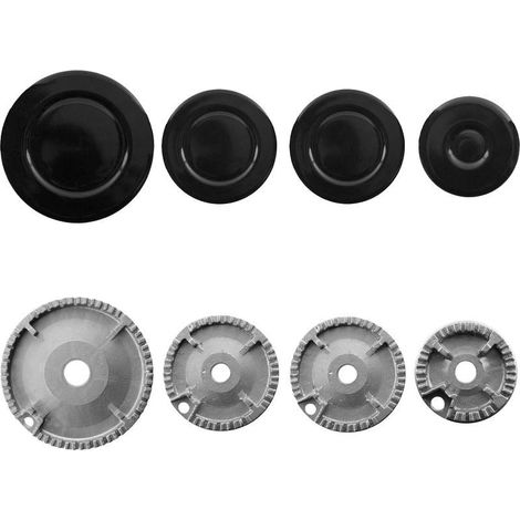 Brûleur à gaz avec couronne et capuchon de flamme pour four, plaque de cuisson, kit de brûleurs + bâche de protection pour plaques de cuisson, brûleur, 8 pièces, brûleur à gaz, couronne de flamme, kit (1/5)