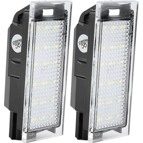 Set di 2 luci targa a LED per auto Twingo/Clio/Megane/Lagane