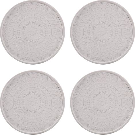 Sous-verre En Silicone - Diamètre 10 Cm - Pour Verres Et Tasses - Protection Anti-rayures - Lot De 4 (1/5)