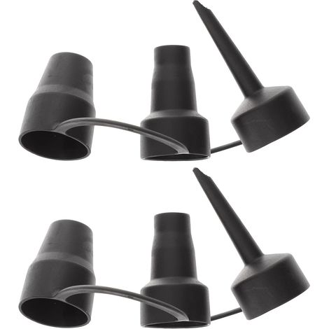 2 Pack Electric Air Pump Adapter, 3 Sizes Replacement Air Pump Nozzles, Portable Adapter Black (1/5)
