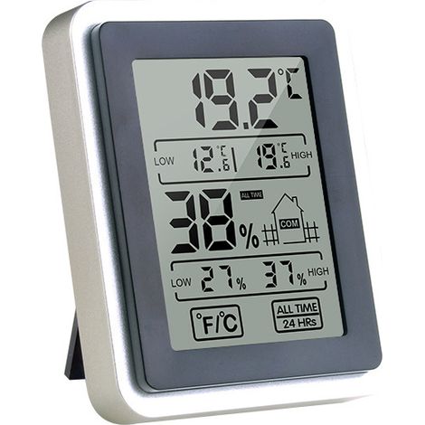 Hochpräzises elektronisches Thermometer und Hygrometer mit großem Bildschirm für den Innenbereich (1/4)