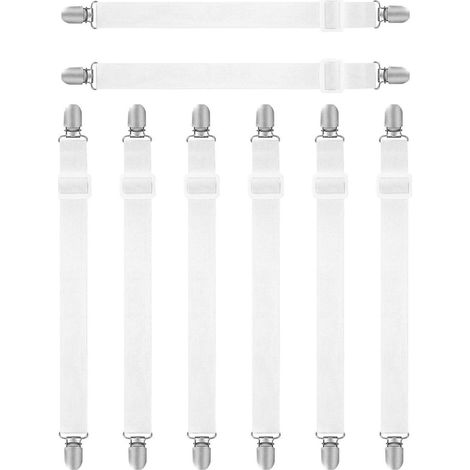 8er Set Bettlakenspanner verstellbar 65-130cm für Matratzen & Sofas
