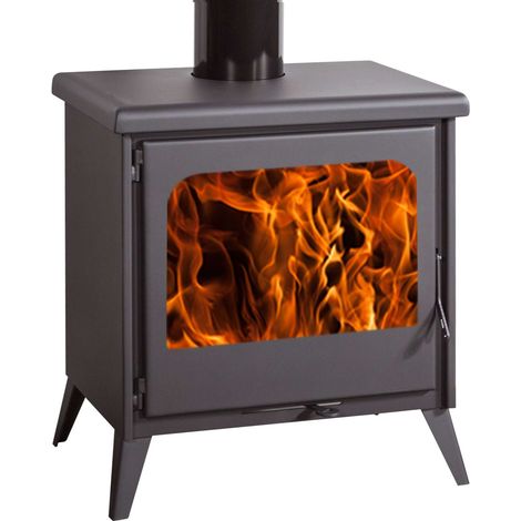Stufa a legna Juan Panadero VENETO 8 kW / Alta efficienza 82% / Design ecologico / Tripla combustione / Classe energetica A+ (1/4)