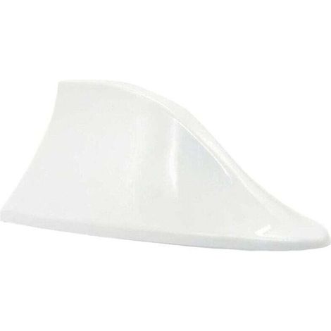 Antenne Requin Voiture Universelle en Forme Antenne D'aileron de Requin - Antenne de , XU,Voiture avec FM/AM Radio Signal avec Base adhésive étanche pour Auto SUV Camion Van (Blanc) - KZQ (1/4)