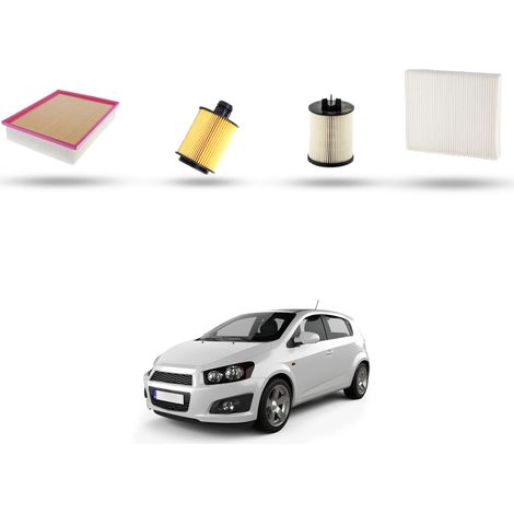 Kit tagliando 4 filtri compatibile con Chevrolet Aveo II 1.3 d 70kw dal 2011 (1/5)