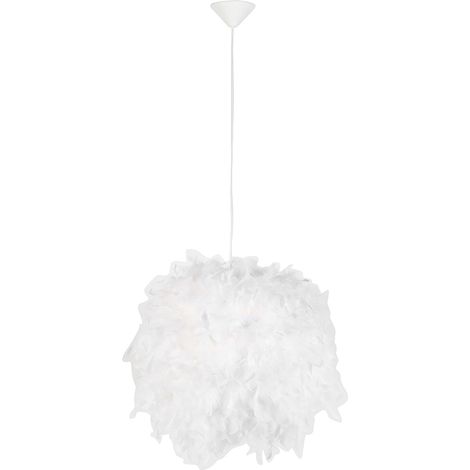 QAZQA Pendelleuchte im Landhausstil weiß mit Federn - Feather
