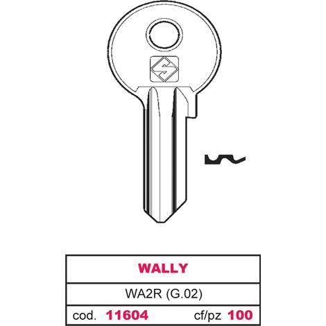 Silca CHIAVE OTTONE WA2R (G.VAC 4) WALLY 20.00 pz