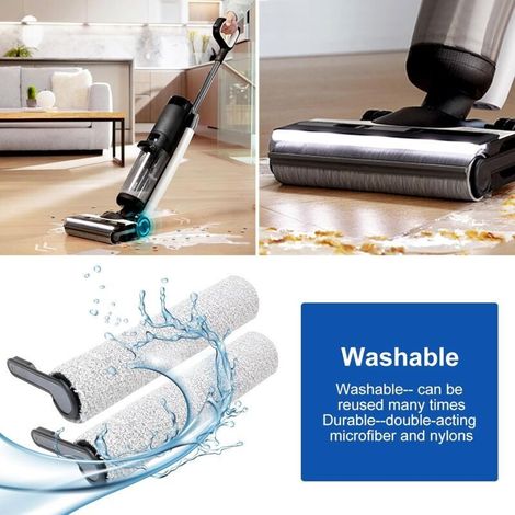 Rouleau de brosse de rechange et Filtre HEPA pour Tineco FLOOR ONE S7 PRO/FLOOR ONE S6 aspirateur humide et sec (Ce produit est uniquement compatible avec Tineco FLOOR ONE S7 PRO et S6) (1/2)