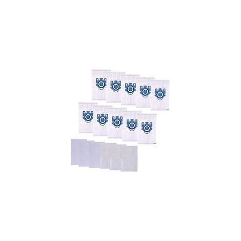 Aspirador de saco Miele GN – Lote de 10 sacos + 6 filtros – Tissu alta filtración 99,5% – Para modelos Classic C1, Complete C2, C3 (1/5)