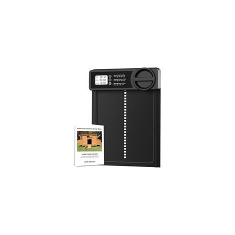Automatic chicken coop door, aluminum, LCD screen, timer, obstacle detection sensor, waterproof, quick 10-minute installation (1/5)