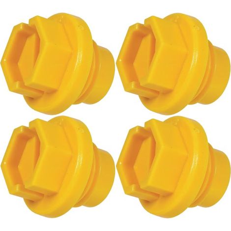 4x Tappi di protezione antipolvere in plastica con filettatura maschio metrica BSP per tubo flessibile idraulico, 1/2" (1/3)