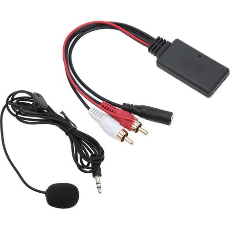 Câble adaptateur Bluetooth AUX-IN avec microphone et fonction mains libres pour véhicules Pioneer équipés de 2 connecteurs audio RCA