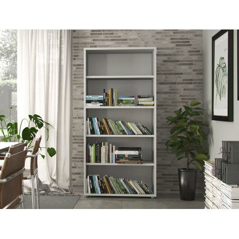 Librería Ápice, Biblioteca 4 Estantes, 40.1x89.2x186h cm Blanco (1/5)