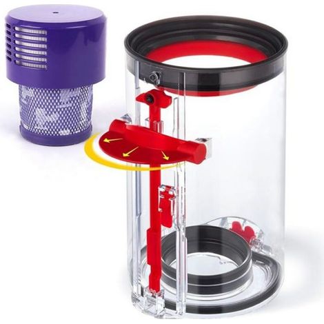 Bac A Poussiere - Pour Aspirateur Dyson V10 SV12 - Capacite Renforcee - 19 6 X 11 5 Cm - 1 Unite